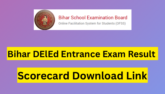 BSEB Bihar DElEd Result