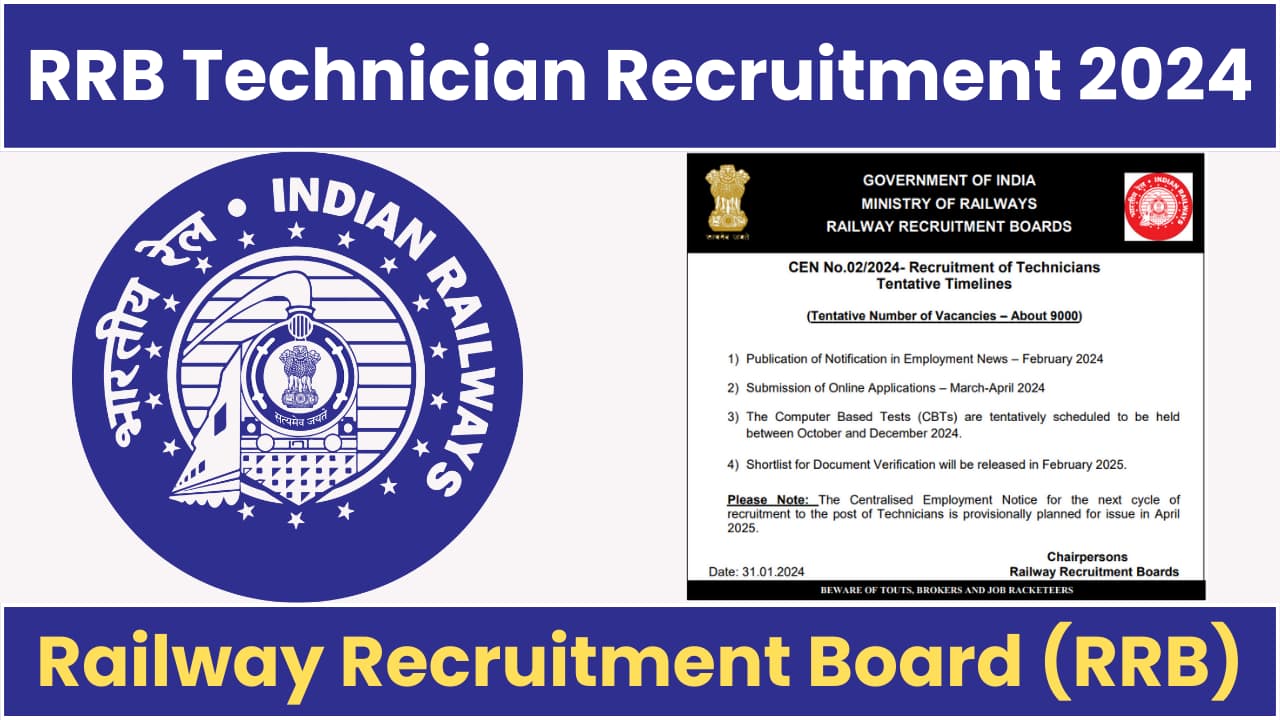 RRB Technician Recruitment 2024